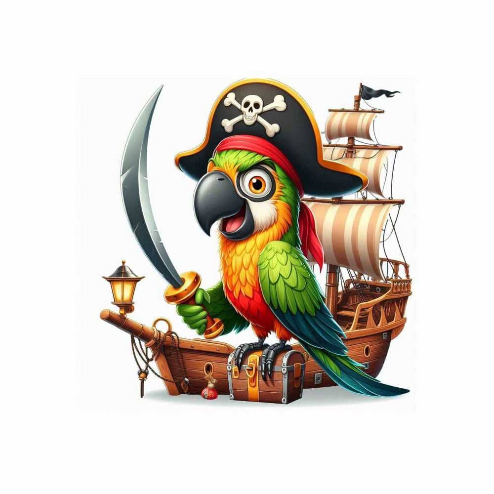 Мнемоническая картинка к слову PARROT — Попугай