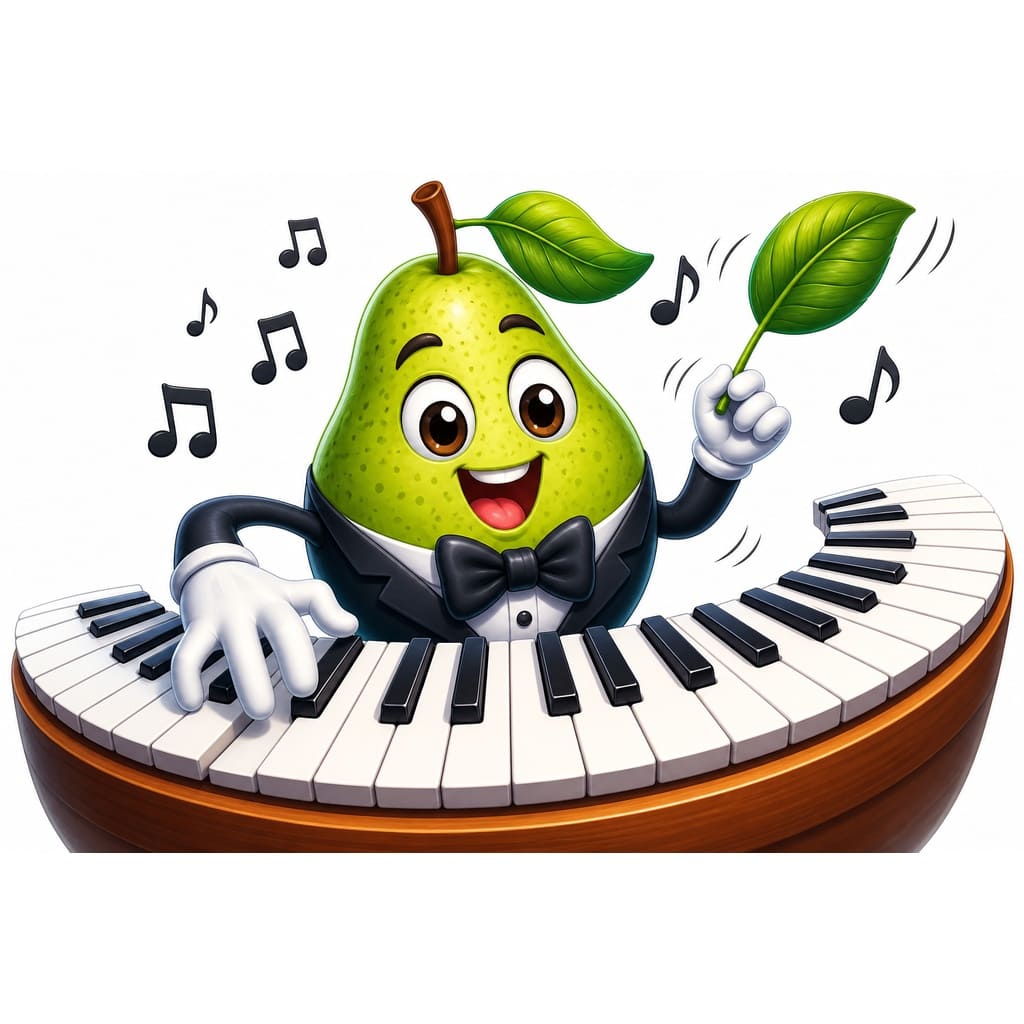 Мнемоническая картинка к слову PEAR — Груша