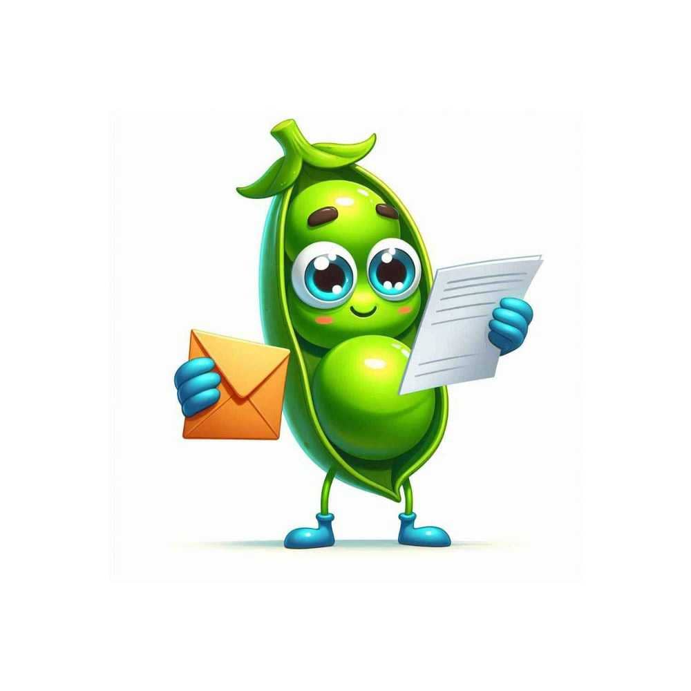 Мнемоническая картинка к слову PEAS — Горох