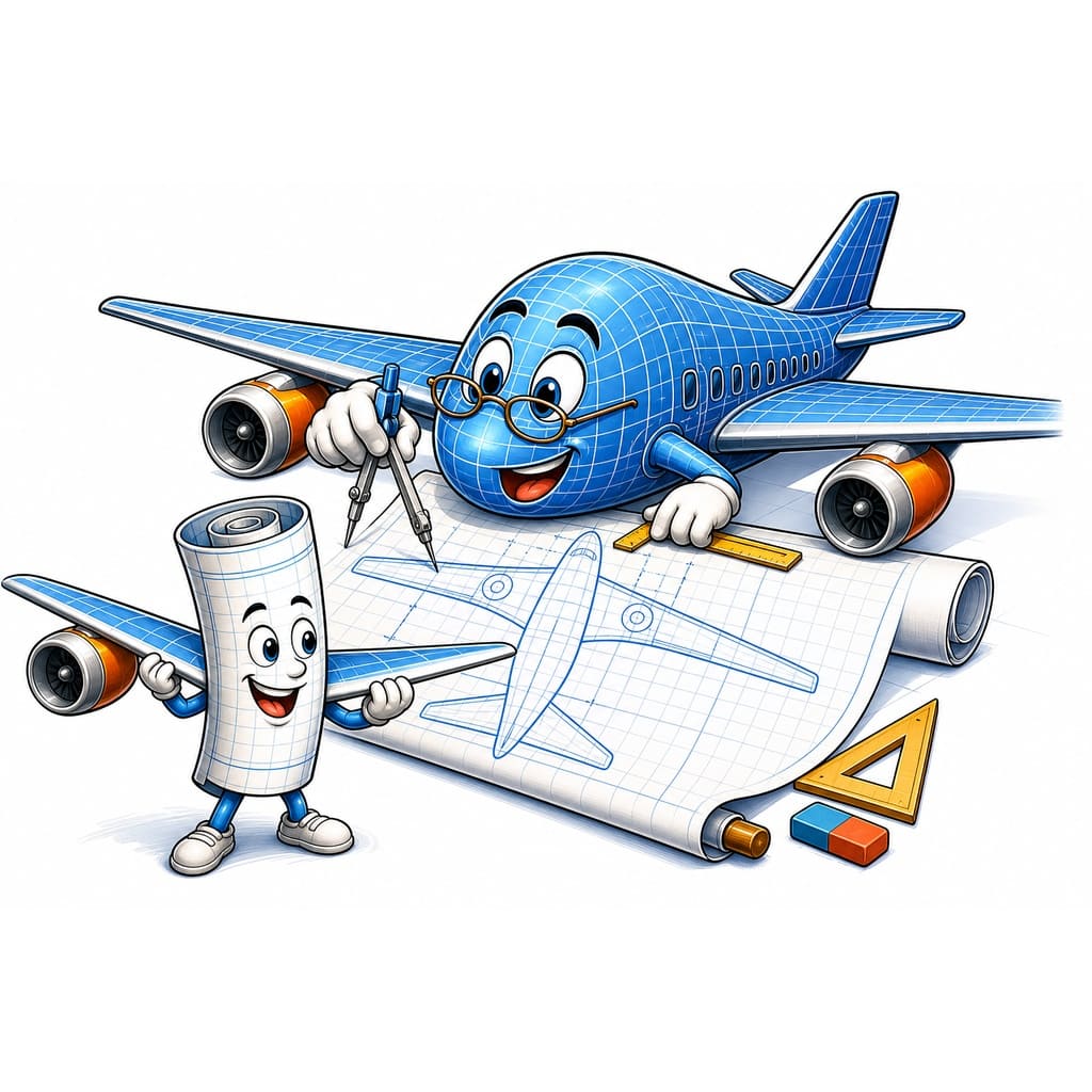 Мнемоническая картинка к слову PLANE — Самолет
