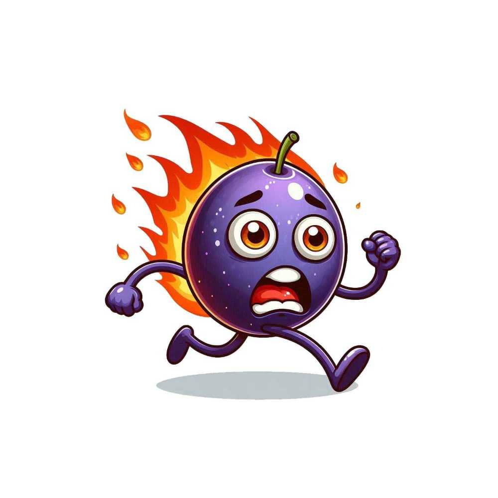 Мнемоническая картинка к слову PLUM — Слива