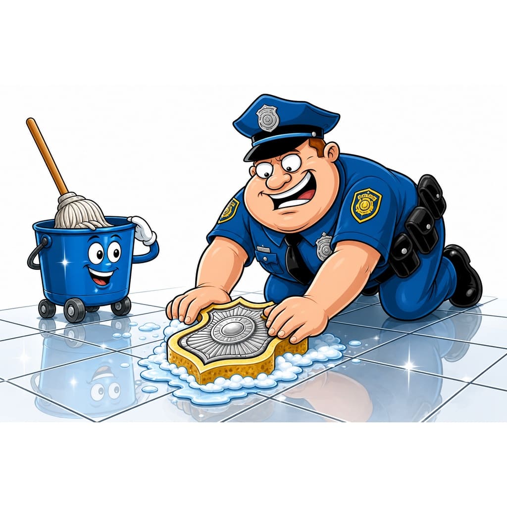 Мнемоническая картинка к слову POLICE — Полиция