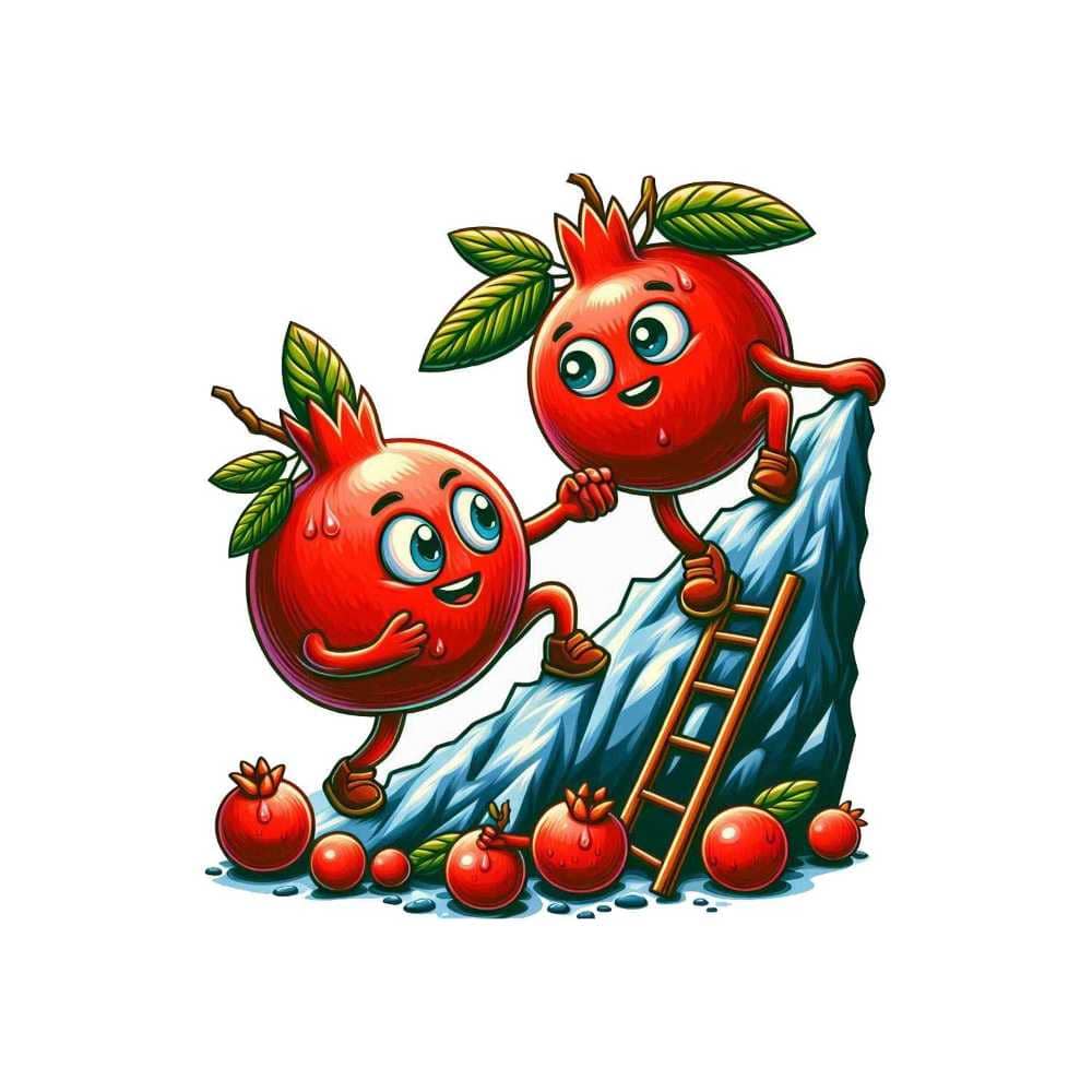 Мнемоническая картинка к слову POMEGRANATE — Гранат