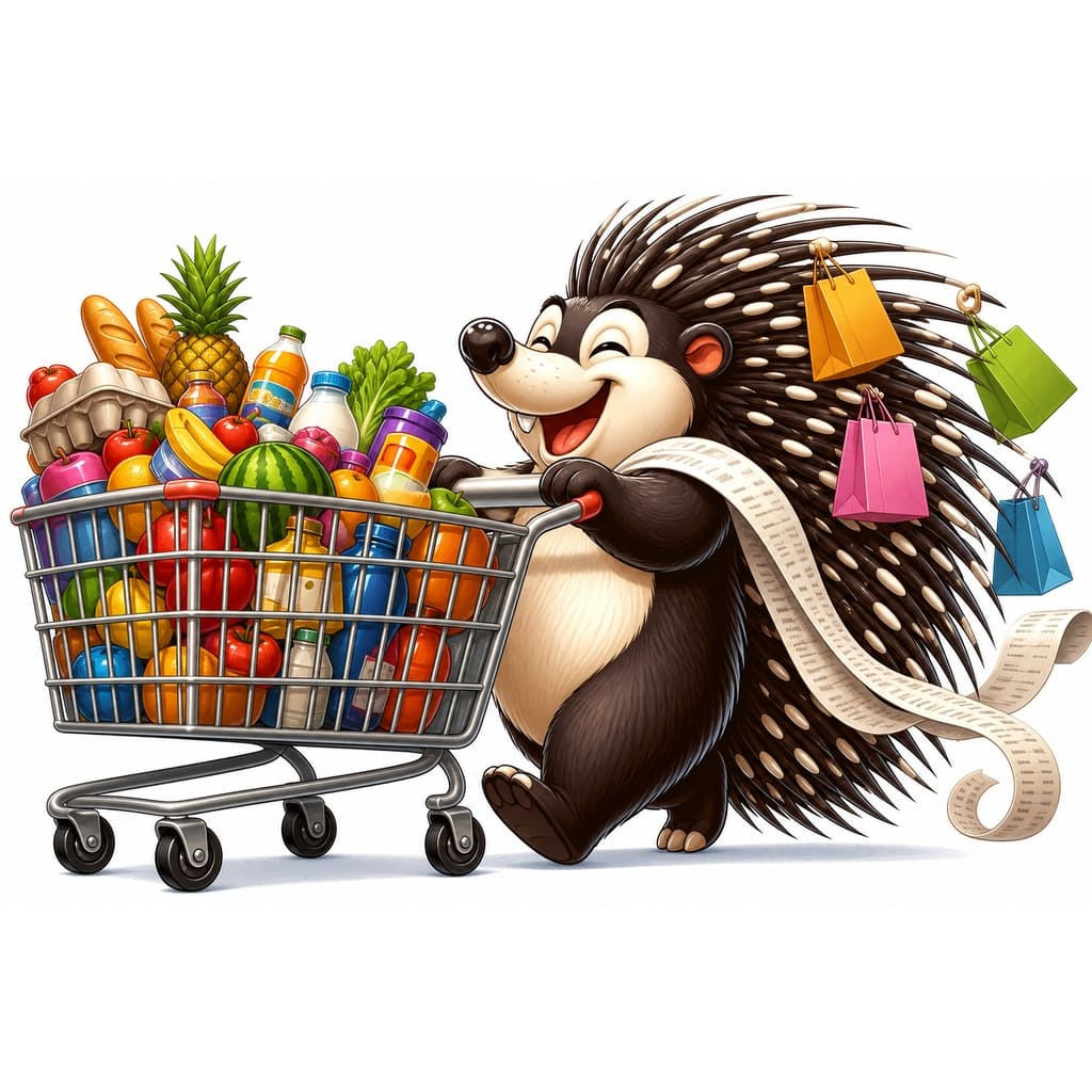 Мнемоническая картинка к слову PORCUPINE — Дикобраз
