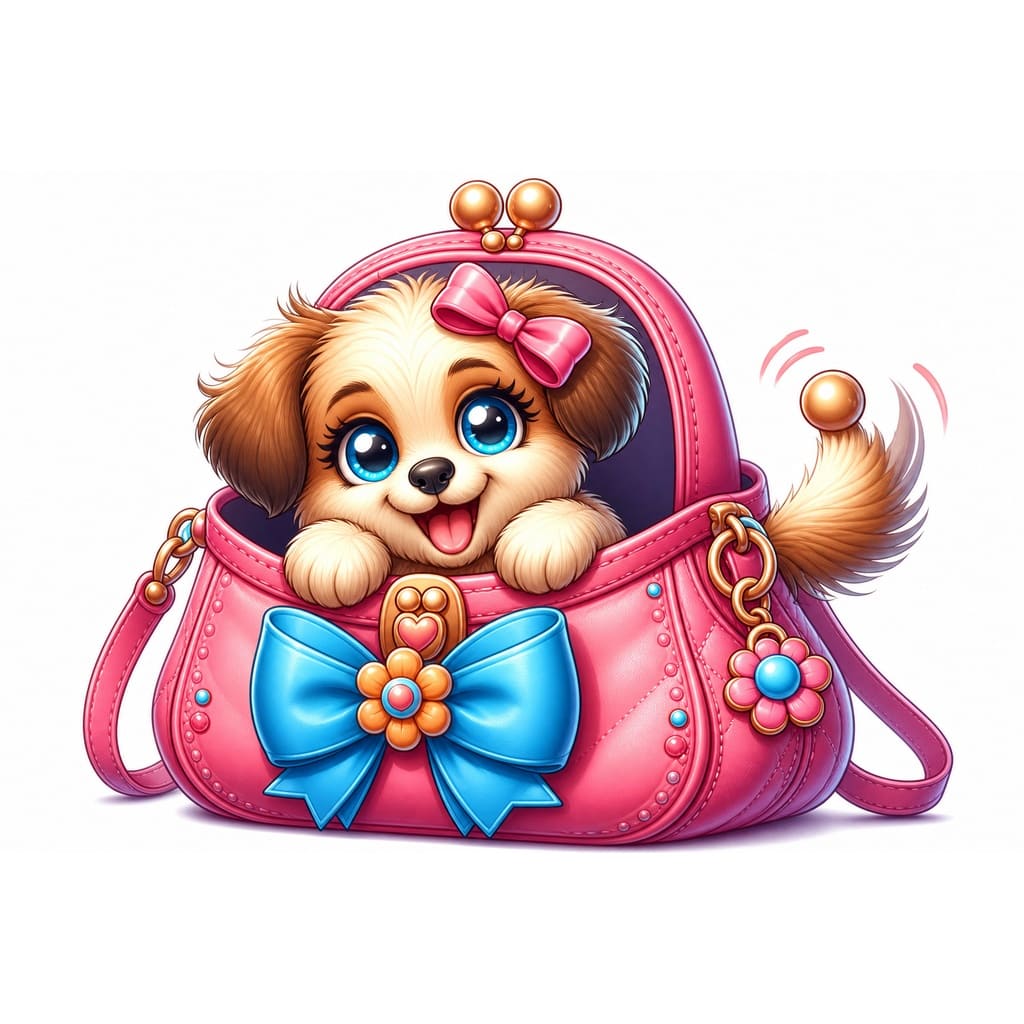 Мнемоническая картинка к слову PURSE — Женская сумочка