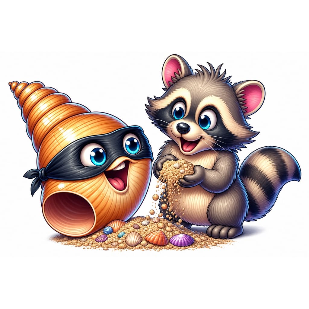 Мнемоническая картинка к слову RACCOON — Енот