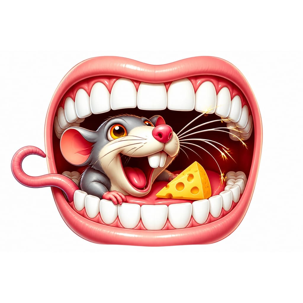 Мнемоническая картинка к слову RAT — Крыса
