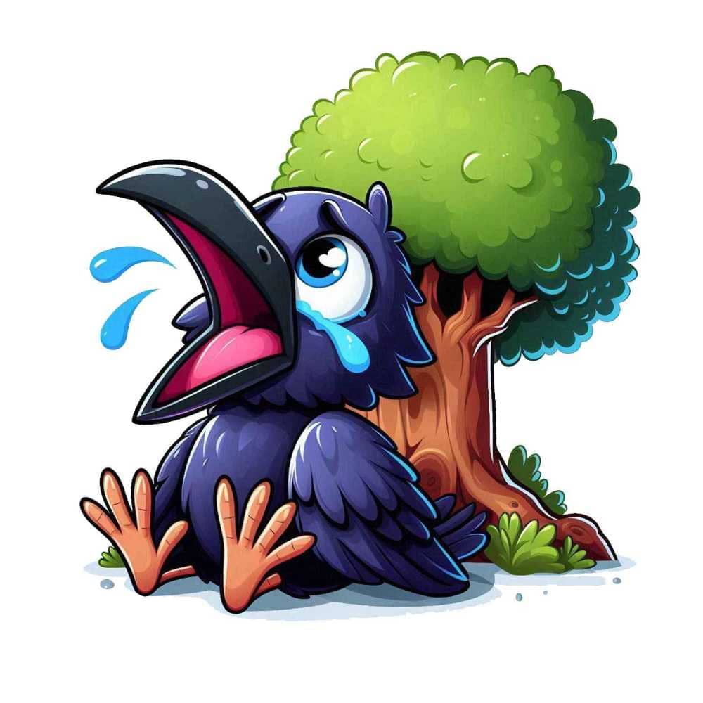 Мнемоническая картинка к слову RAVEN — Ворон