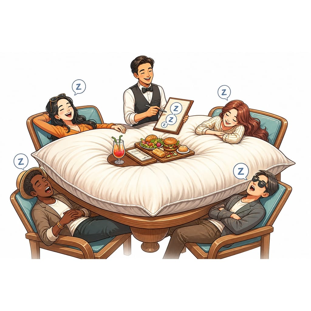 Мнемоническая картинка к слову REST — Отдых