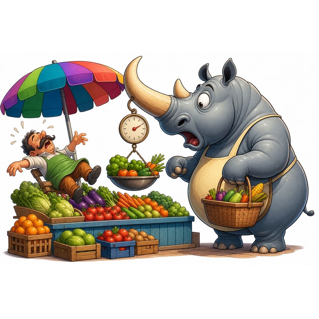 Мнемоническая картинка к слову RHINOCEROS — Носорог