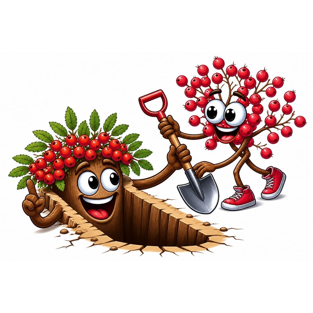 Мнемоническая картинка к слову ROWAN — Рябина
