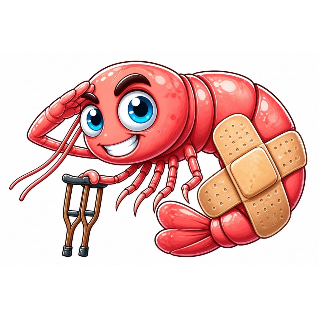 Мнемоническая картинка к слову SHRIMP — Креветка