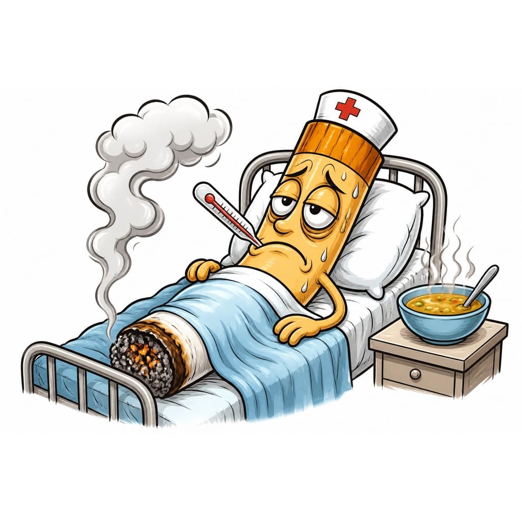 Мнемоническая картинка к слову SICK — Больной