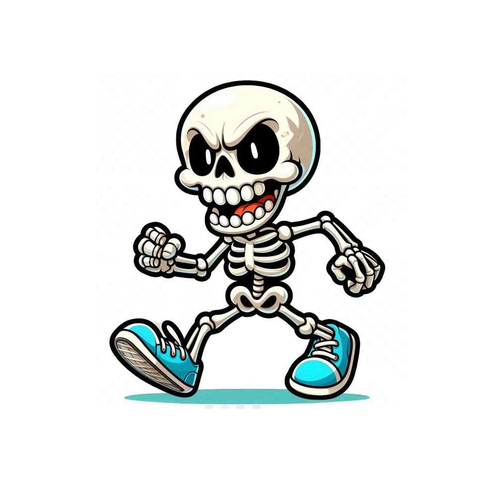 Мнемоническая картинка к слову SKELETON — Скелет