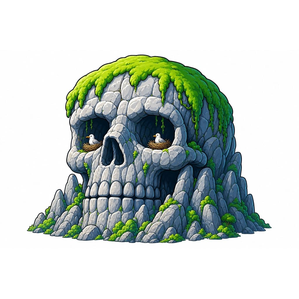 Мнемоническая картинка к слову SKULL — Череп