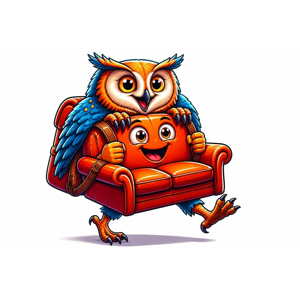 Мнемоническая картинка к слову SOFA — Диван