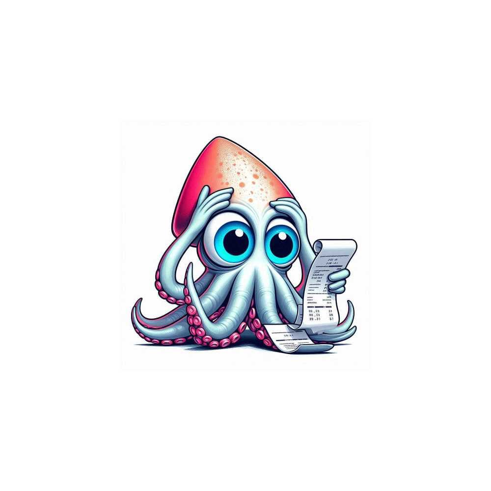 Мнемоническая картинка к слову SQUID — Кальмар
