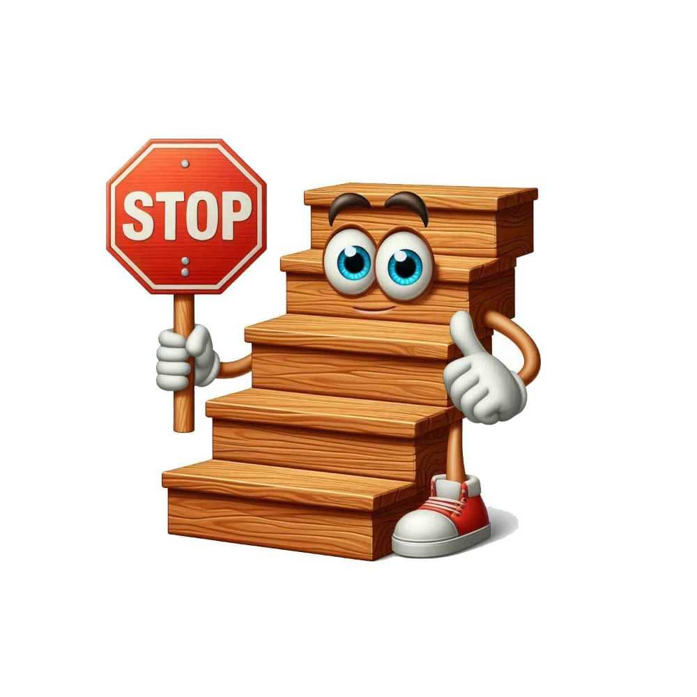 Мнемоническая картинка к слову STEP — Ступенька