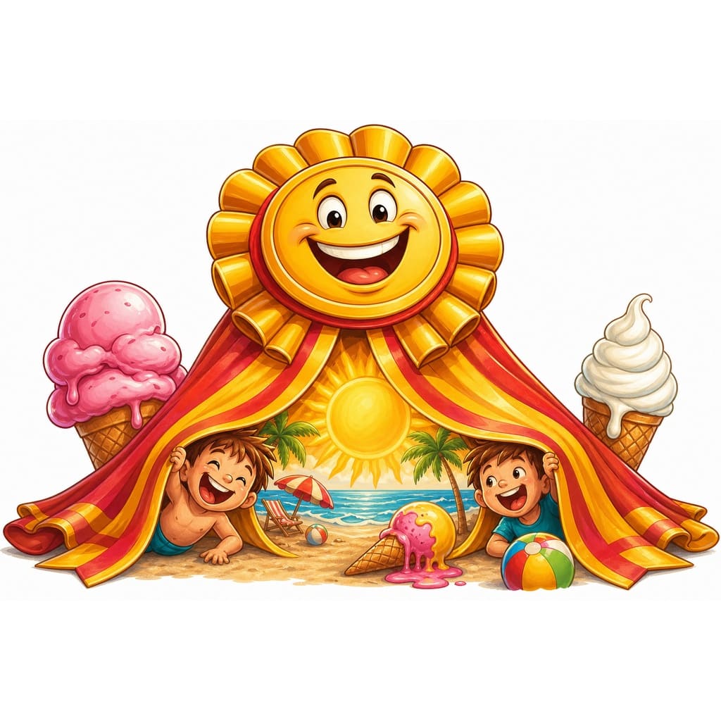 Мнемоническая картинка к слову SUMMER — Лето