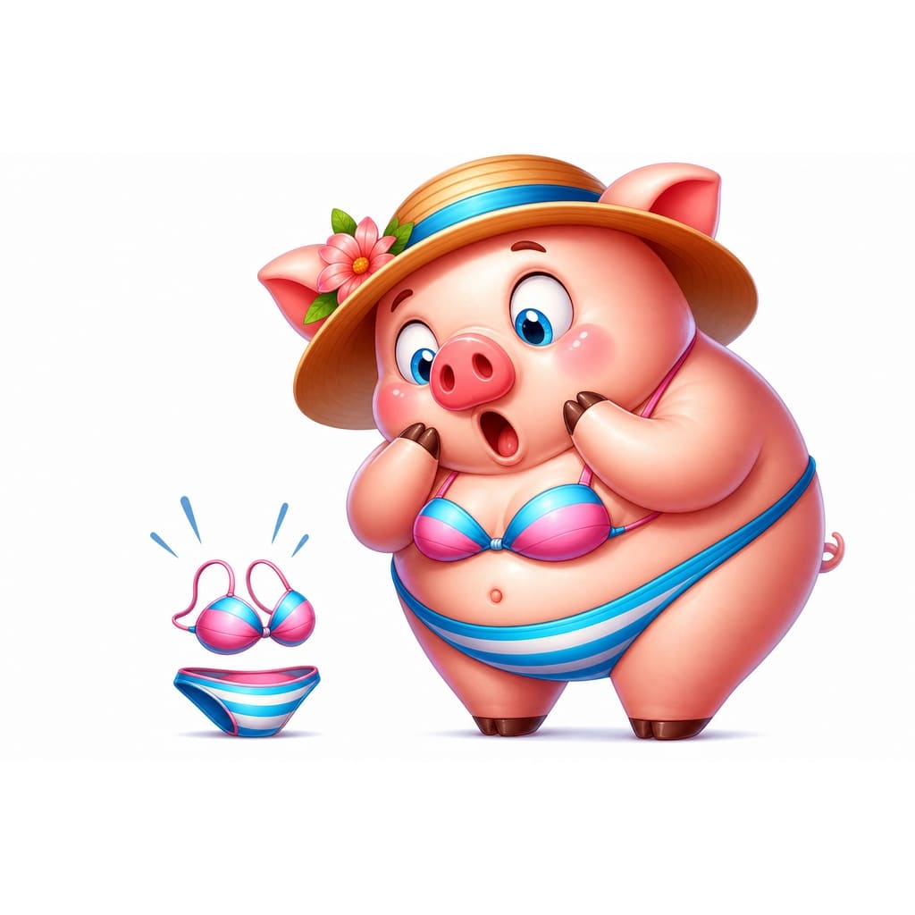 Мнемоническая картинка к слову SWIMWEAR — Купальный костюм