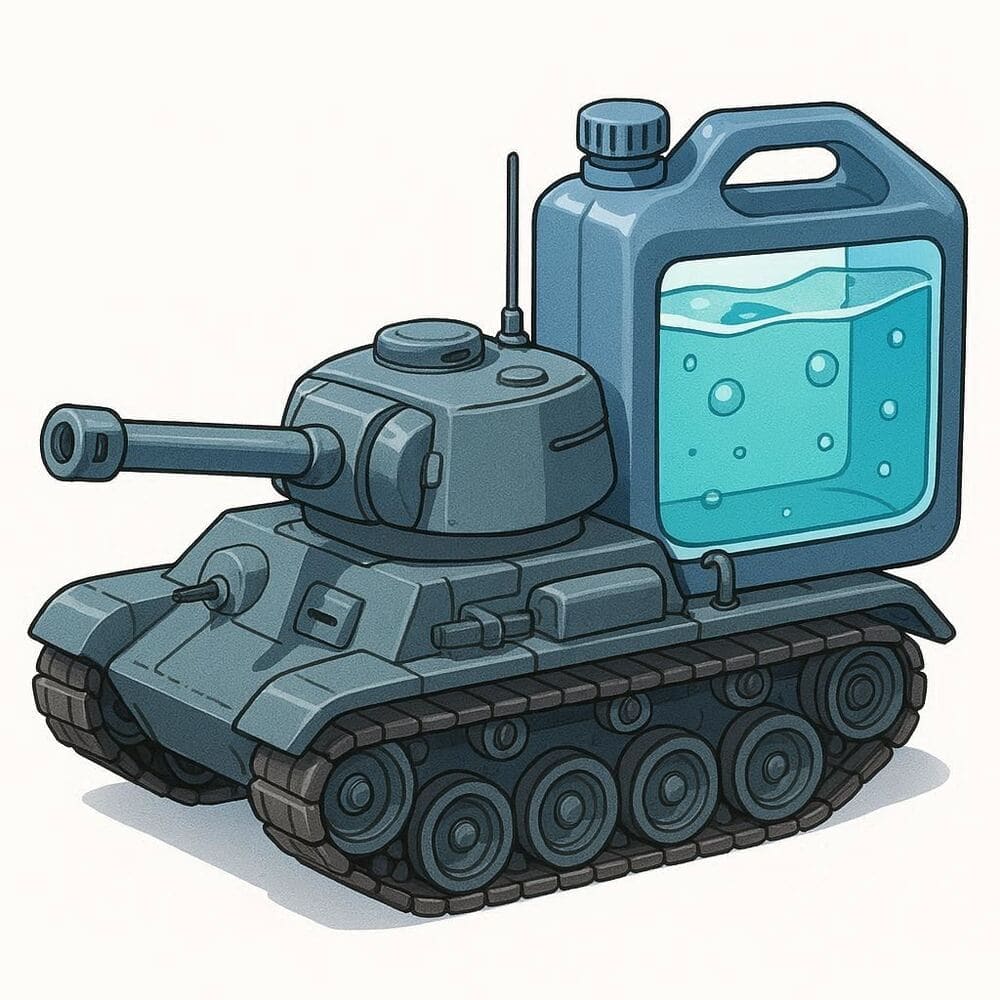 Мнемоническая картинка к слову TANK — Бак
