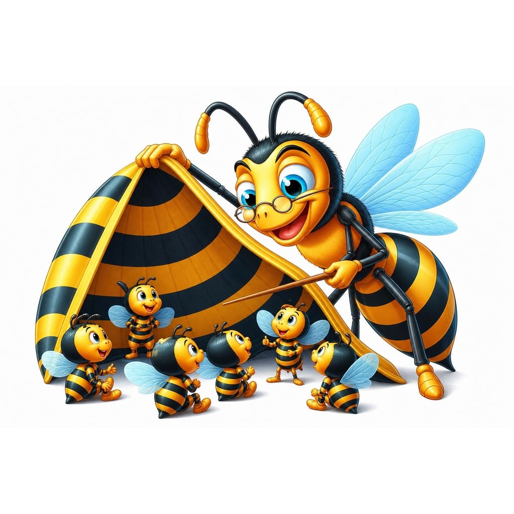 Мнемоническая картинка к слову WASP — Оса