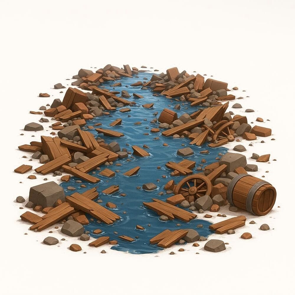 Мнемоническая картинка к слову WRECK — Развалина